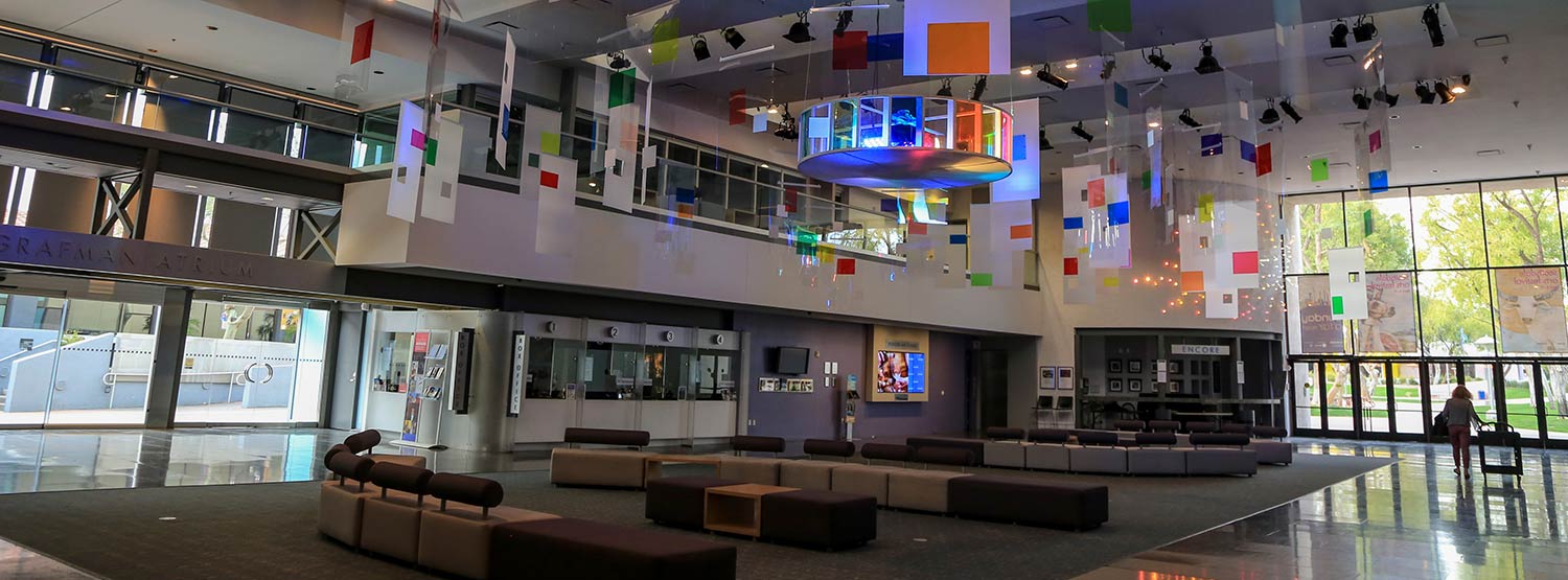 The lobby of Scottsdale Center for the Performing Arts